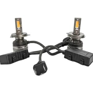 VV 500W Pair H4 Socket LED Headlight Bulb | Pack of 2 LED Bulbs | 6500K Super Bright White Headlight | Built-in Cooling Fan