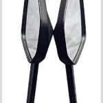 Rear View Mirror Set For Electric Scooters, Scooty, Bike | Carbon Fibre Diamond Pattern | High Clarity Glass