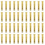 500 Pcs 6mm Male Brass Crimp Terminals, Gold Plated Male Spade Wire Connectors