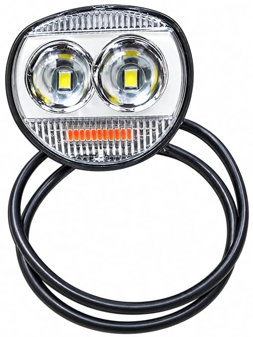 2 Lens Super Bright LED 5 colour Mode Spotlight for Motorcycle, Bike & Scooter